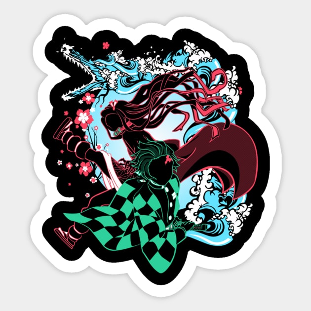 Demon Slayer Siblings Sticker by chuongmacyfersfw